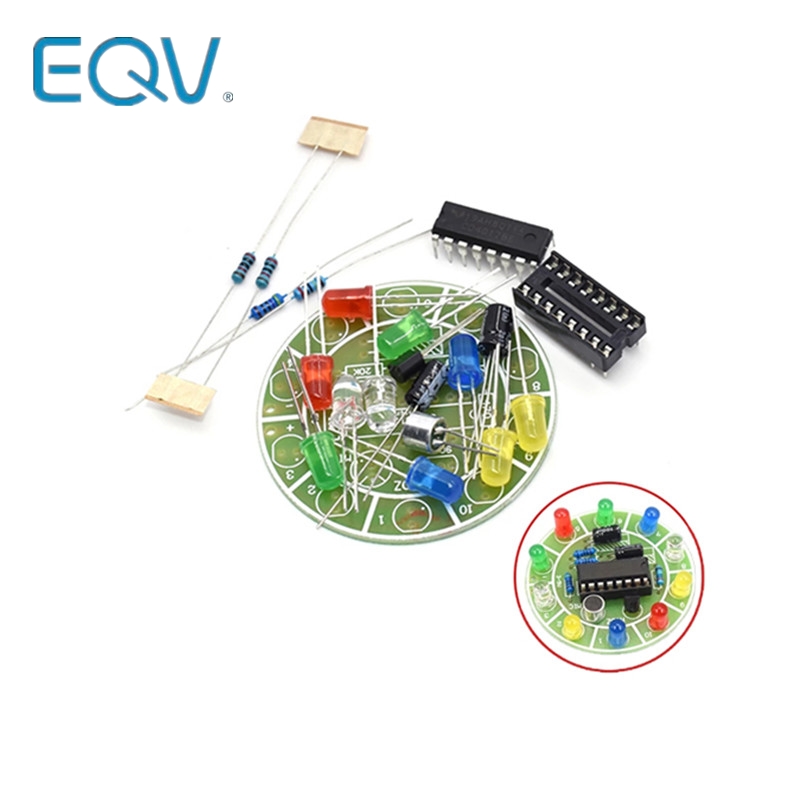 Diy Home Electronics Projects - CD4017 красочный голосовой контроль, вращающийся светодиодный