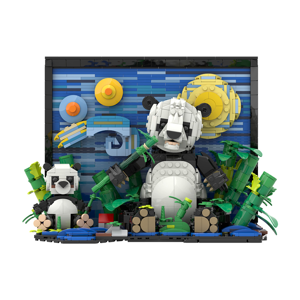 Diy Electronics Art - Gobricks MOC VanS Panda Строительные блоки