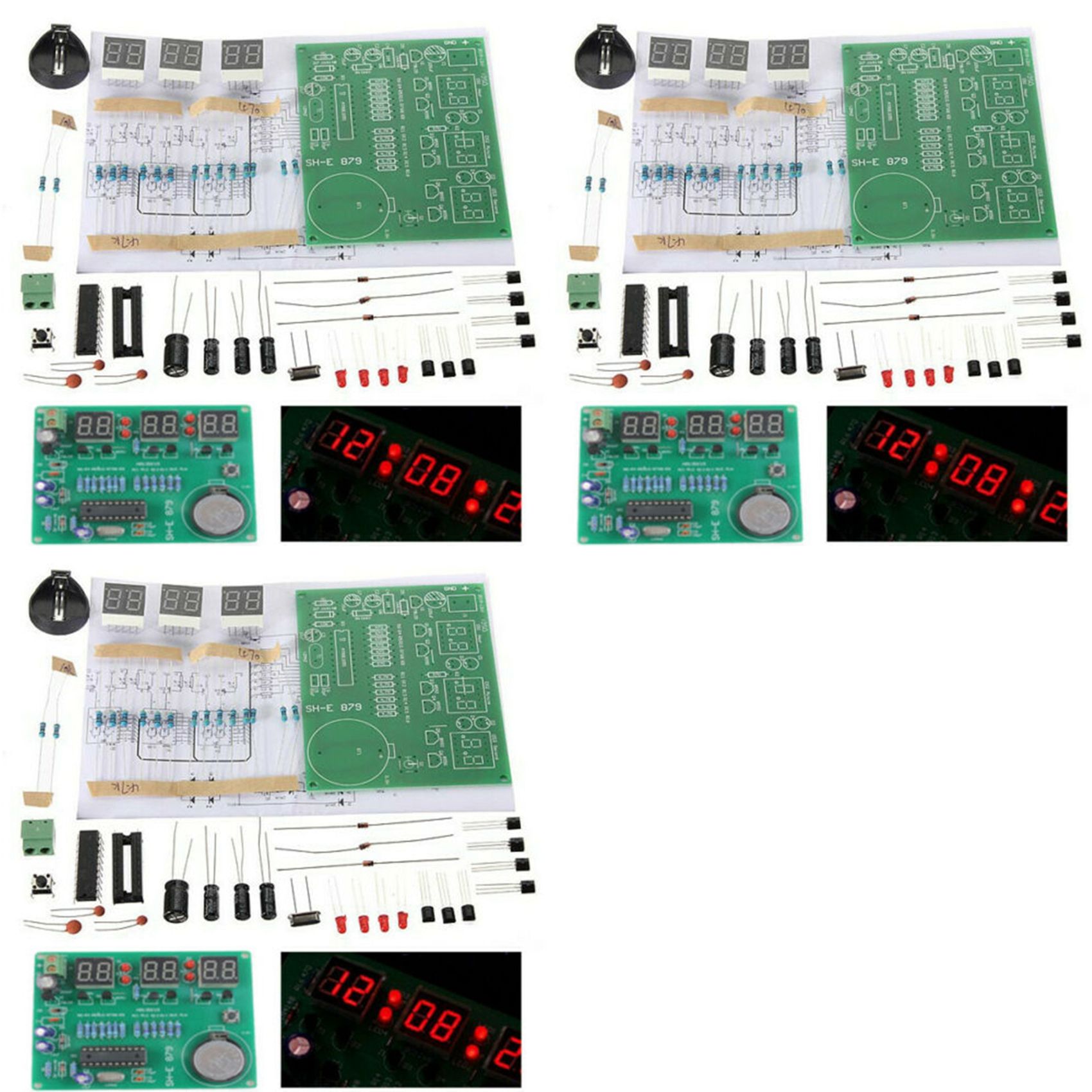 Diy Electronics Flux - Набор T31C-3 AT89C2051: Электронные часы с