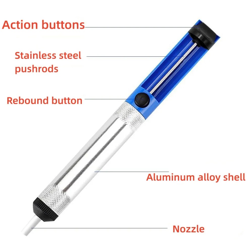 Алюминиевый оловоотсос, вакуум – обзор и цена Desoldering Pump Solder