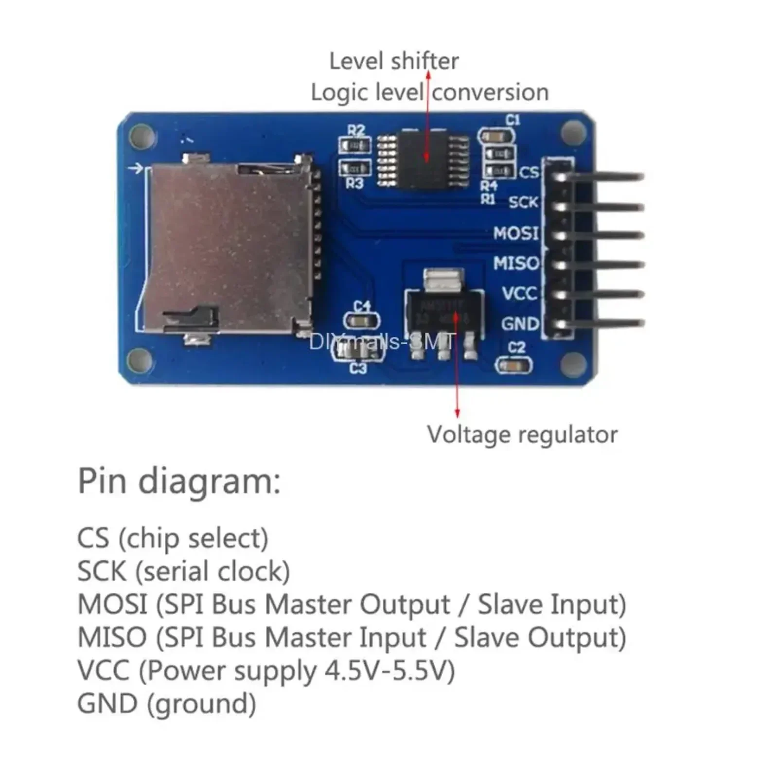 5 шт. модуль карты Micro SD с  – обзор и цена Sd Card Module Spi